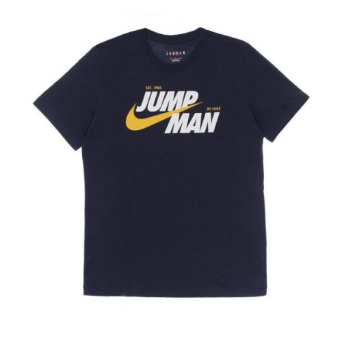 Grafisk Crew Neck T-shirt Navy