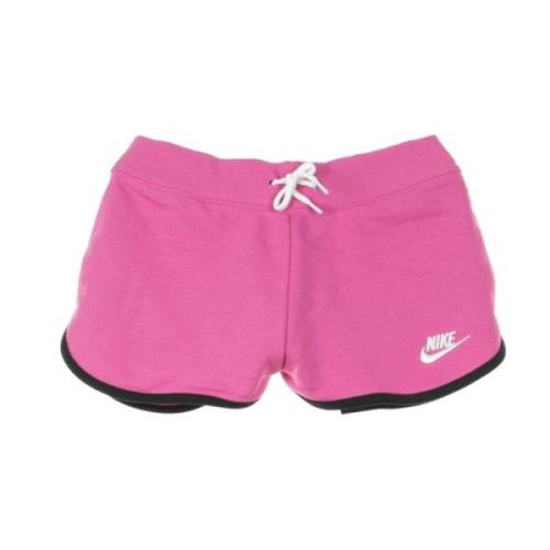 Aktive shorts til kvinder i fuchsia/sort/hvid