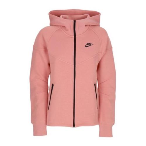 Sporty Letvægts Zip Hoodie Rød/Sort