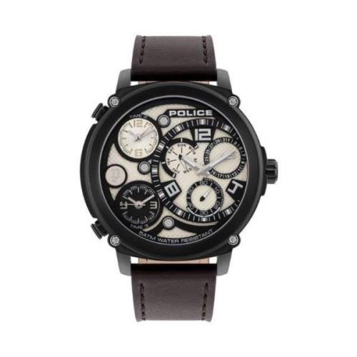 Sorte Mænds Quartz Analog Multi-Funktion Ur