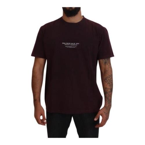 Elegant bordeaux T-shirt med rund hals