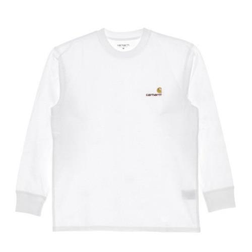 Script Langærmet T-shirt Hvid