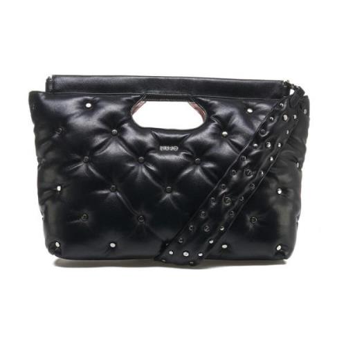 Studded Glossy Shopper Håndtaske