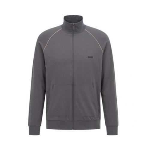 Klassisk Sort Zip-Up Sweatshirt