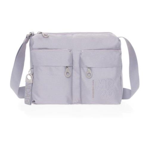 Nylon Crossbody Taske med Flere Lommer