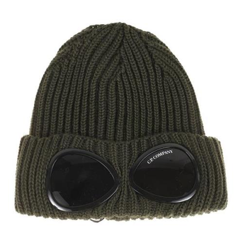 Grøn Beanie med Goggle Linse Detalje