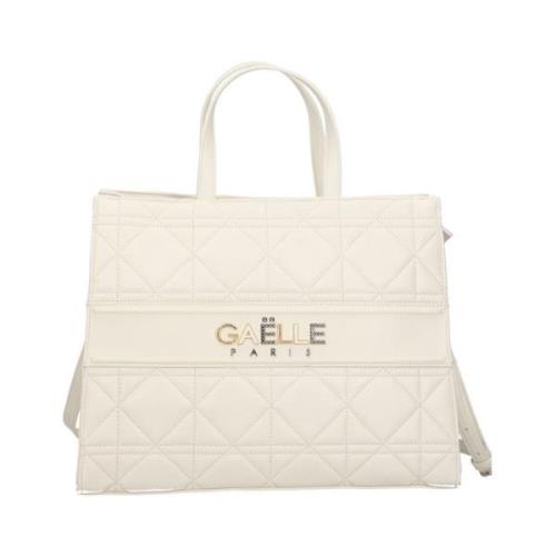 Ivory Shopper Taske med Metal Logo