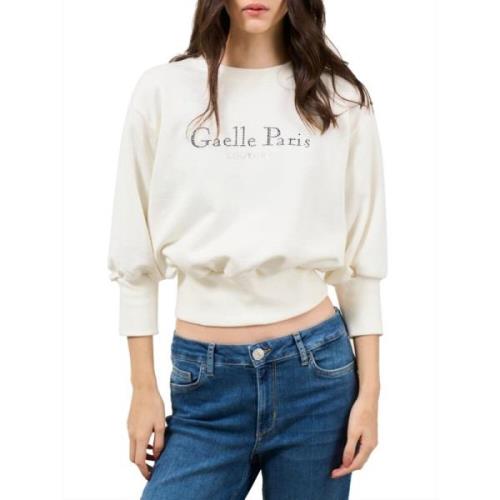 Beige Casual Sweatshirt med Logo