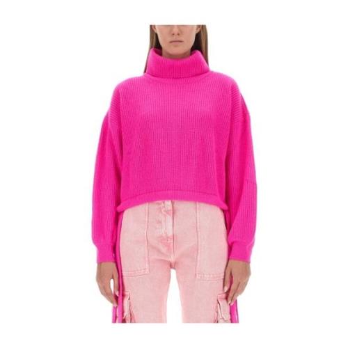 Luksus Cropped Strik Turtleneck Sweater