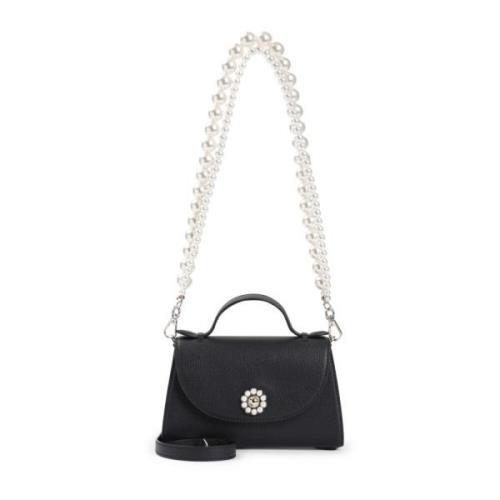 Sort Perle Crossbody Taske