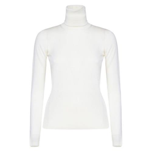 Hvid Mock Neck Sweater