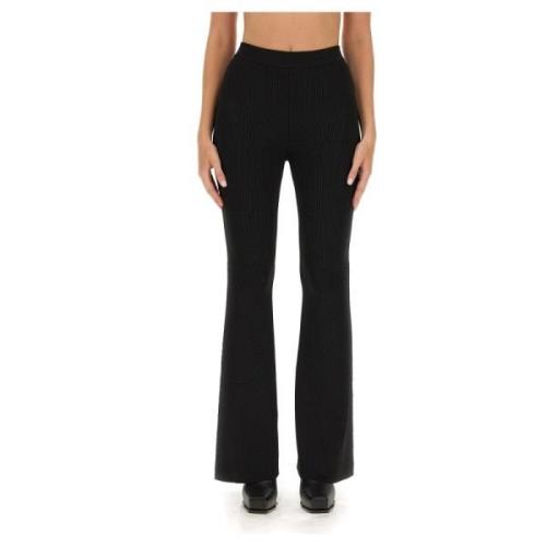 Ribbed Wide-Leg Trousers