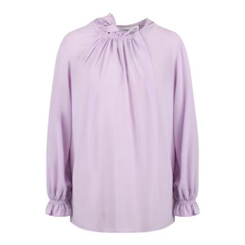 Elegant Ruffled Blouse Silk