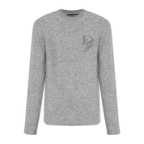 Sweater med broderet logo