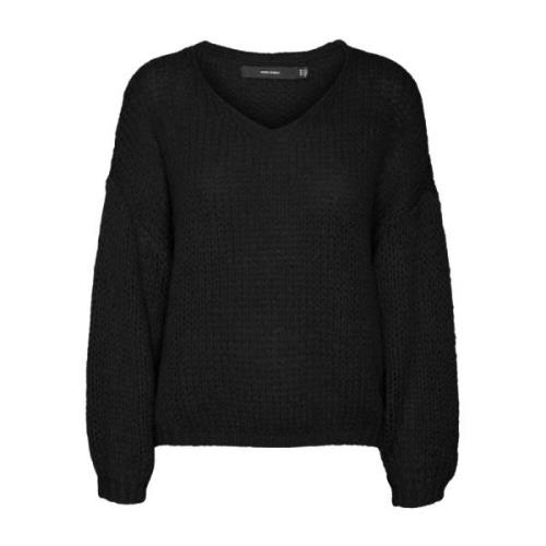 Sort Vmada Ls V-Hals Sweater