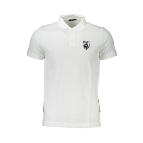 Elegant hvid broderet polo skjorte