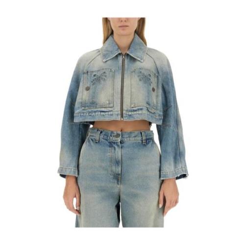 Denim Cropped Fit Jacket