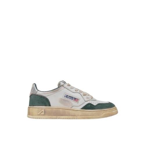 Vintage Læder Tennis-Inspirerede Sneakers