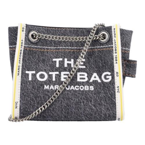 Sort Denim Mini Tote Taske