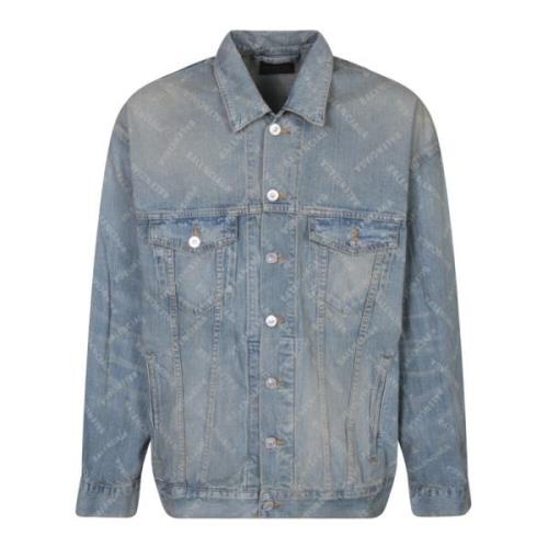 Blå Denim Blazer Jakke