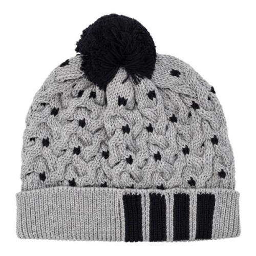 Kabelstrik Pompom Hat Lt Grey