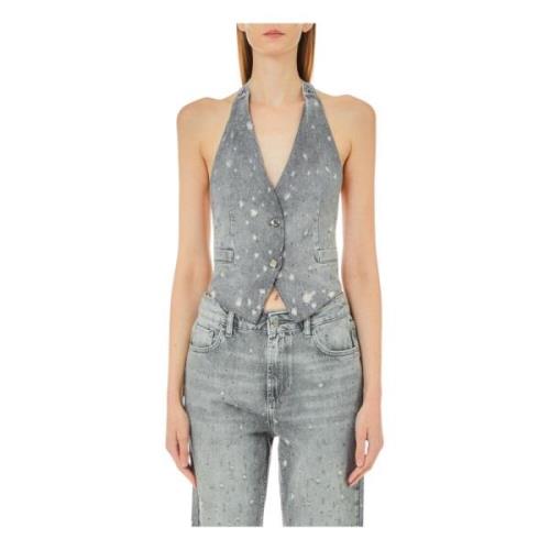 Denim Gilet Vest til Kvinder