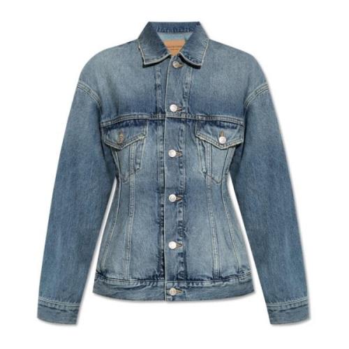 Denimjakke med vintageeffekt