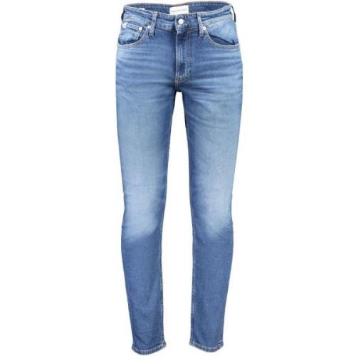 Blå Bomuld Slim Taper Jeans