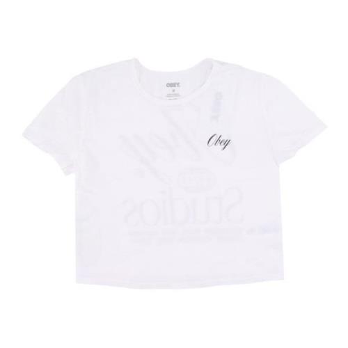 Hvid Cropped Chloe Tee Kvinders T-shirt