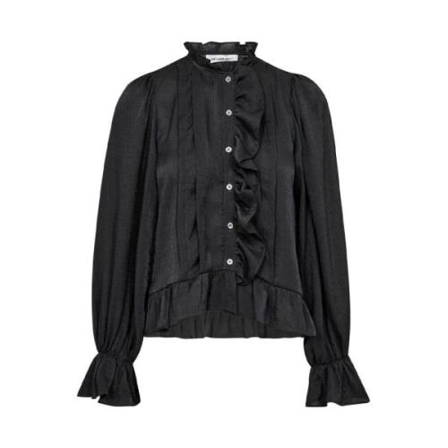 Ruffle Skjorte Antracit Bluse