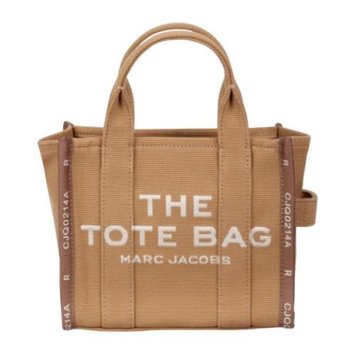 Broderet Jacquard Tote Taske i Kamel