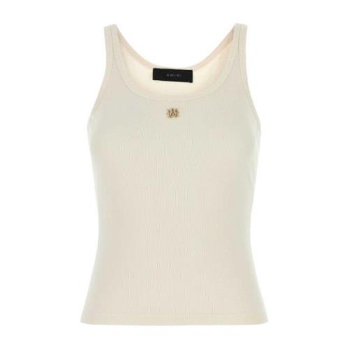 Ivory Bomuld Tank Top