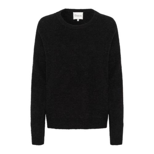 Sort Strik Pullover Sweater