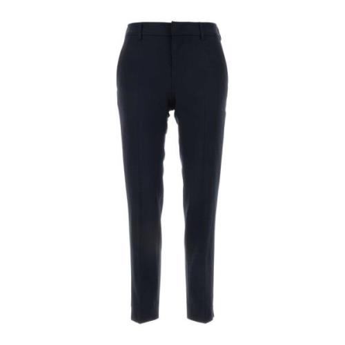 Midnight Blue Slim-Fit Wool Pants