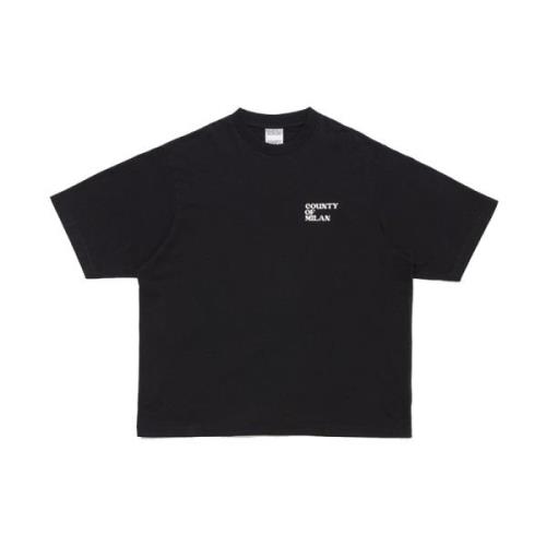 Grafisk Verdensprint Sort T-shirt