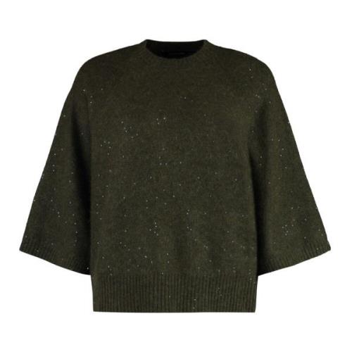 Paillet Uld Crew-Neck Sweater