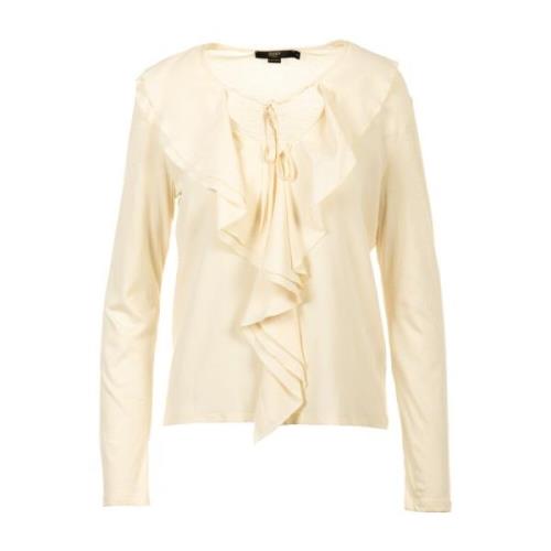 Creme Ruched Sweater