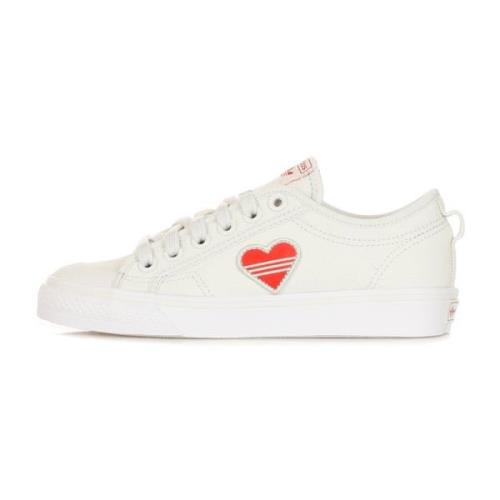 Krystal Hvid Lave Sneakers Hjerte Print