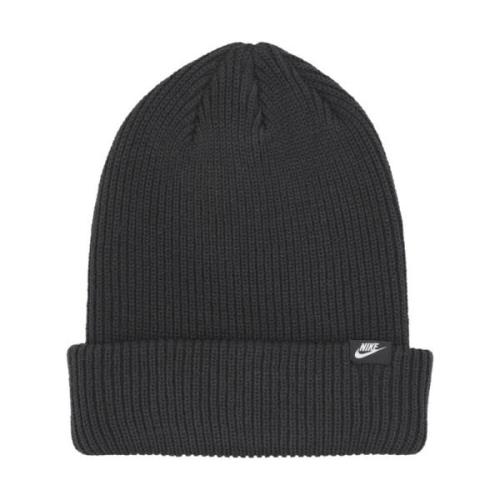 Ribstrikket Beanie Hat Antracit