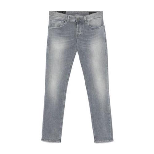 Stonewashed Denim Bukser med Whiskering