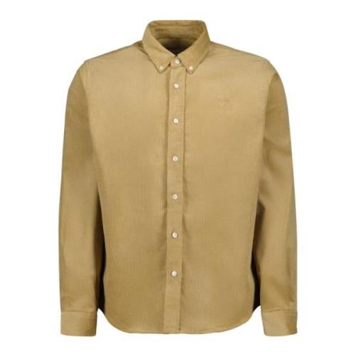 Velour Hjerte Skjorte Beige Corduroy