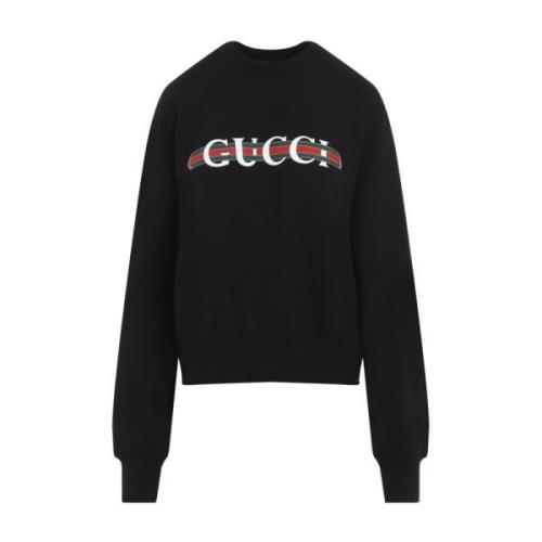 Sort Bomuld Rundhals Sweater AW24