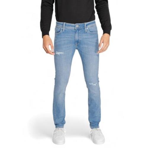 Blå Zip og Button Jeans