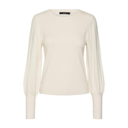 Puff Ls O-Neck Strik Sweater