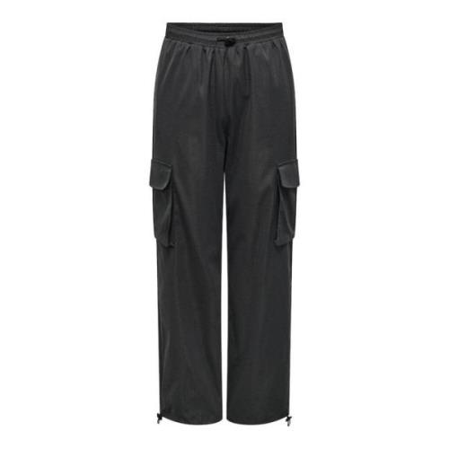 Only ONLCASHI CARGO PANT WVN NOOS Raven | Freewear Grijs