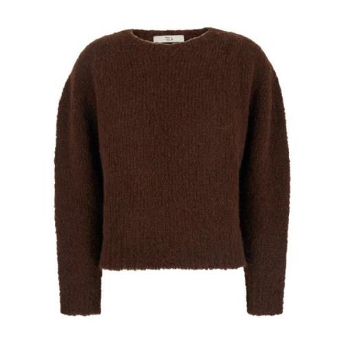 Alpaca Børstet Sweaters i Brun