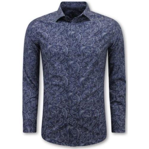 Slim fit Skjorte Herre - Langærmet bluse