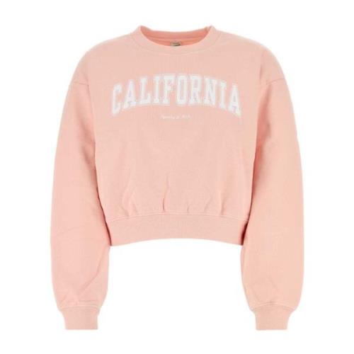 Blød Pink Bomulds Sweatshirt