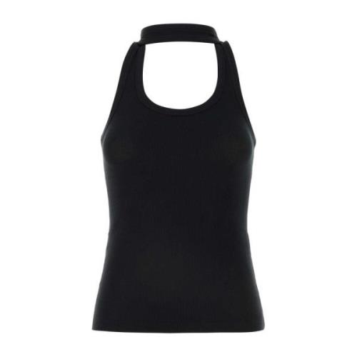 Strækbar Sort Tank Top