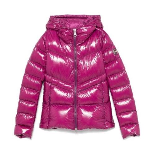 Quiltet Magenta Puffer Jakke